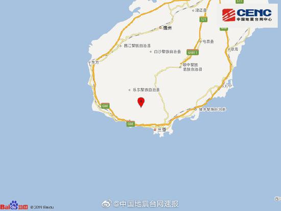 海南三亚发生3.2级地震 震源深度9千米